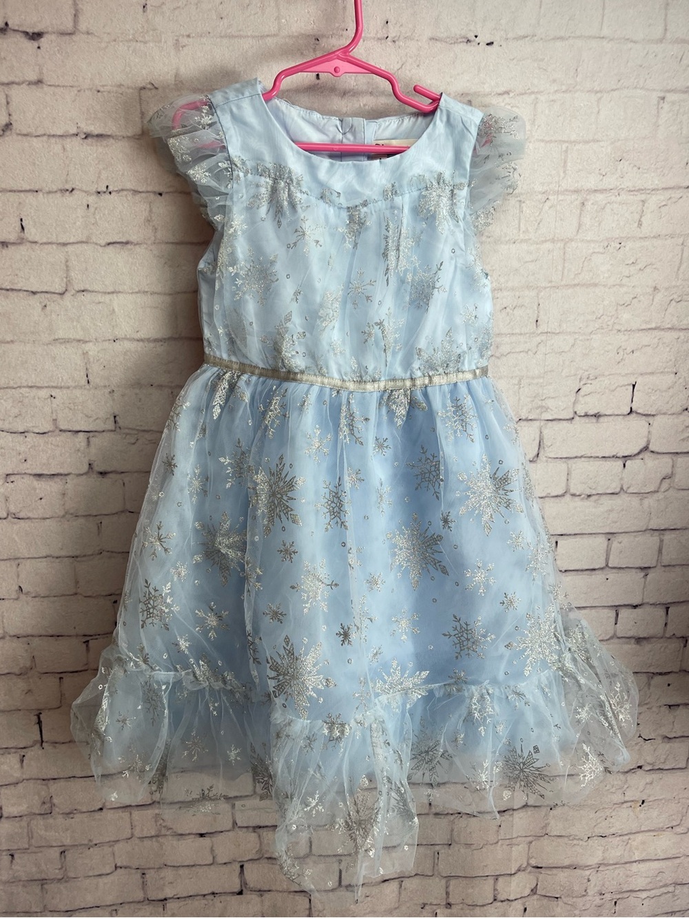 Disney x Janie and Jack size 6 frozen sparkle tulle dress light blue